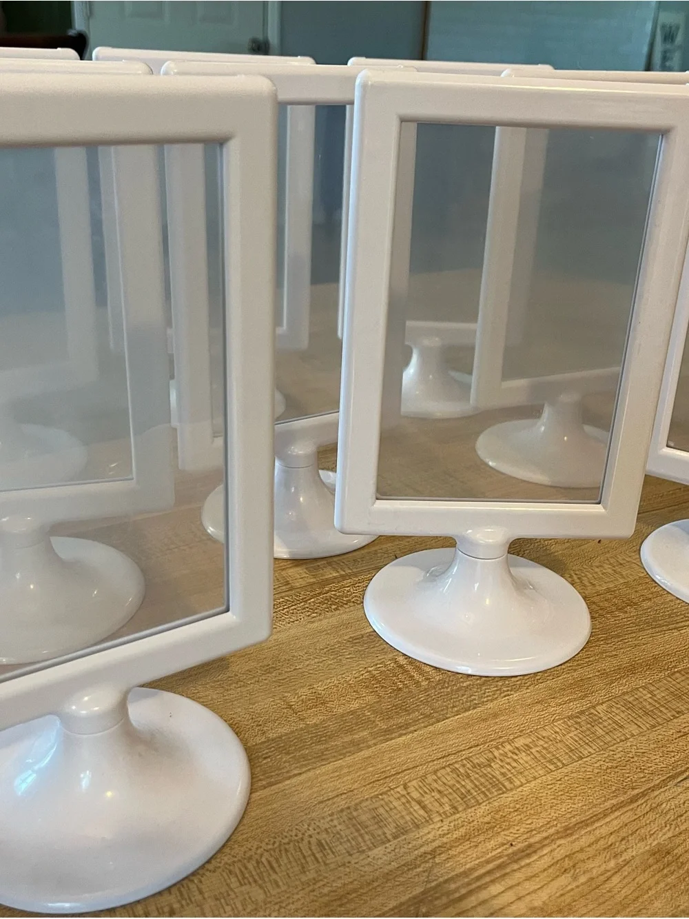 White Freestanding Picture Frames - Set of 18